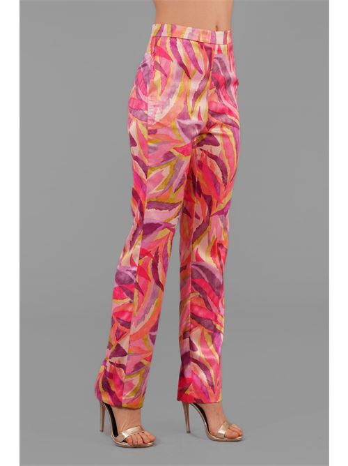Pantalone in raso fantasia elmas phil | 011056FANTASIA